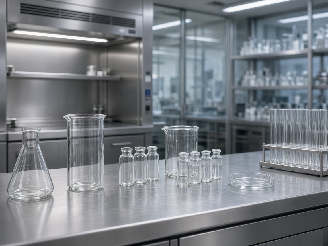 Sauberes Labor mit Glasgeräten